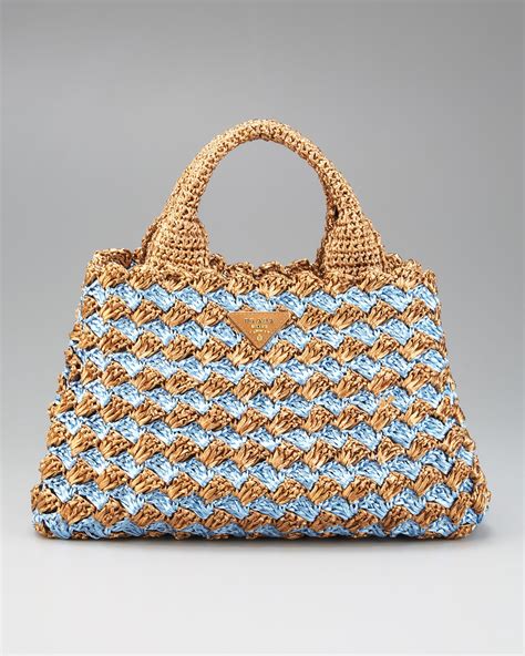 prada raffia crochet bag|soft fun raffia tote bags.